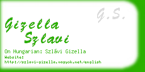 gizella szlavi business card